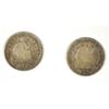 Image 1 : 1854 & 1872 SEATED HALF DIMES