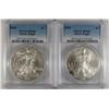 Image 1 : 2004 & 2005 AMERICAN SILVER EAGLES, PCGS MS-69