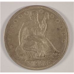 1855/54 ARROWS SEATED HALF FS-301 AU-55