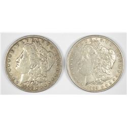 MORGAN SILVER DOLLARS: 1888 XF & 1889 XF