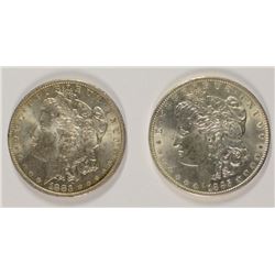 MORGAN SILVER DOLLARS: 1883-O MS-62 & 1885-O MS-63
