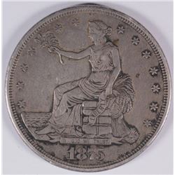 1875-CC TRADE DOLLAR, XF+  ORIGINAL!