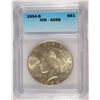 Image 1 : 1934-D PEACE SILVER DOLLAR, ICG, AU-58  NICE!!