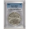 Image 1 : 2003 AMERICAN SILVER EAGLE, PCGS MS-70! PERFECT!