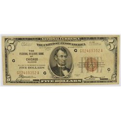 1929 $5 NATIONAL (CHICAGO, IL)