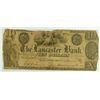 Image 1 : 1847 $10 LANCASTER BANK (PENNSYLVANIA) NOTE-PIN HOLES