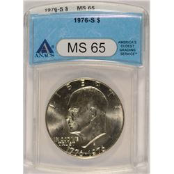 1976-S SILVER IKE DOLLAR ANACS MS-65
