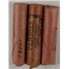 Image 1 : (3) ORGINAL ROLLS OF LINCOLN CENTS (BULLET WRAPED) 1956, 1956-D, 1958