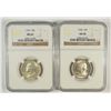 Image 1 : 1934 WASHINGTON QUARTER NGC AU-58 & 1939 WASHINGTON QUARTER NGC MS-62