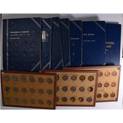 Canadian Partial Cent & Nickel Sets / Washington Qtrs 1960 & Up / 5- Ike Dollars