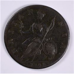 1748 ENGLISH HALF PENNY, VF