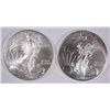 Image 1 : 2010 & 2015 AMERICAN SILVER EAGLES, GEM BU