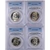 Image 1 : 4 - PCGS FRANKLIN HALF DOLLARS; 1953 MS64 & 1956, '57, '58  MS63