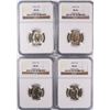Image 1 : 4 - 1943 P JEFFERSON SILVER NICKELS  ALL NGC MS66