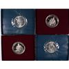 Image 1 : 4 - WASHINGTON COMMEM HALF DOLLAR LOT w/BOX & COA, 2-BU & 2- PROOF