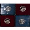 Image 2 : 4 - WASHINGTON COMMEM HALF DOLLAR LOT w/BOX & COA, 2-BU & 2- PROOF