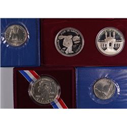 COMMEM LOT; 2-'86 STATUE LIBERTY HALF PROOF, '93 JEFFERSON SILVER  DOLLAR BU,
