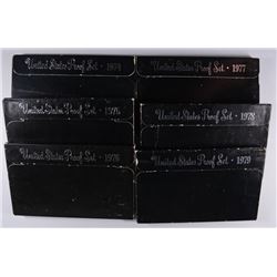 PROOF SET LOT; 1974, '75, '76, '77, '78, '79 - ORIGINAL PACKAGING