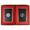 Image 1 : 1971 & 1972 PROOF SILVER IKE DOLLARS in ORIGINAL BROWN BOX