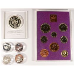 FRANKLIN MINT 1982 STERLING SILVER PEACE MEDAL, '70 GREAT BRITAIN & IRELAND SET