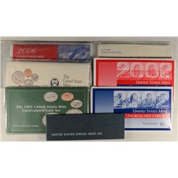 U.S. MINT SETS ORIGINAL ENV. 1974, 1966 SMS, 1992, 1993, 2002 & 2006