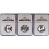 Image 1 : LOT OF ( 3 ) 1946-S WASHINGTON QUARTERS, NGC MS-66