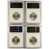 Image 2 : LOT OF ( 4 ) 1950-D WASHINGTON QUARTERS, NGC MS-65