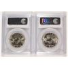 Image 2 : ( 2 ) 1957-D FRANKLIN HALF DOLLARS, PCGS MS-64 FBL