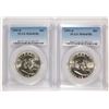 Image 1 : ( 2 ) 1959-D FRANKLIN HALF DOLLARS, PCGS MS-64 FBL