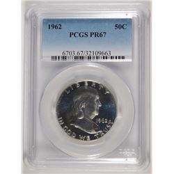 1962 FRANKLIN HALF DOLLAR, PCGS PR-67