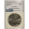 Image 1 : 1991 AMERICAN SILVER EAGLE, PCI MS-70  RARE!