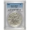 Image 1 : 2005 AMERICAN SILVER EAGLE, PCGS MS-70 RARE LISTS IN PCGS PRICE GUIDE AT $700.00