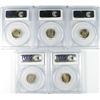 Image 2 : (5) ROOSEVELT DIMES PCGS GRADED (69-D, 72, 73, 75-D, 84)