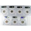 Image 2 : (7) ROOSEVELT DIMES PCGS GRADED (86, 93, 95, 96, 98, 99, 99-D)