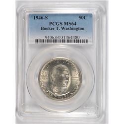 1946-S BOOKER T WASHINGTON COMMEN HALF DOLLAR PCGS MS-64