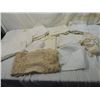 Image 1 : BOX LOT ASSORTED VINTAGE DOLIES, LINENS,FANCY WORK