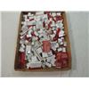 Image 1 : BOX LOT VINTAGE RED & WHITE BUILDING BLOCKS