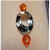 Image 3 : AQUAMARINE & SAPPHIRE 3PCS 1.80CARATS
