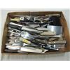 Image 1 : BOX LOT ASSORTED FLATWARE & UTENCILS