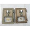 Image 1 : LOT 2 VINTAGE BRASS POST OFFICE MAILBOX DOORS