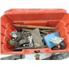 Image 2 : TOOL BOX FULL HAMMERS, HATCHET, WHEELS