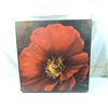 Image 2 : 18X18 RED POPPY CANVAS PRINT