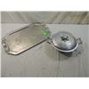 Image 1 : LOT 2 SERVING TRAY & COVERED CASSEROLE DISH