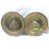 Image 2 : LOT 2 VINTAGE BRASS HAMMERED HORSE HEAD WALL PLAQU