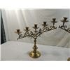 Image 2 : PAIR SLANTED BRASS CANDELABRAS