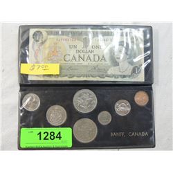 1971 CANADIAN COIN SET & BILL