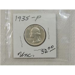 1935 UNCIRCULATED QUARTER