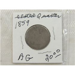 1859 SEATED QUARTER
