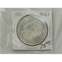 1881 ONE DOLLAR COIN