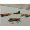 Image 1 : LOT 4 OLD WOODEN FISHING LURES
